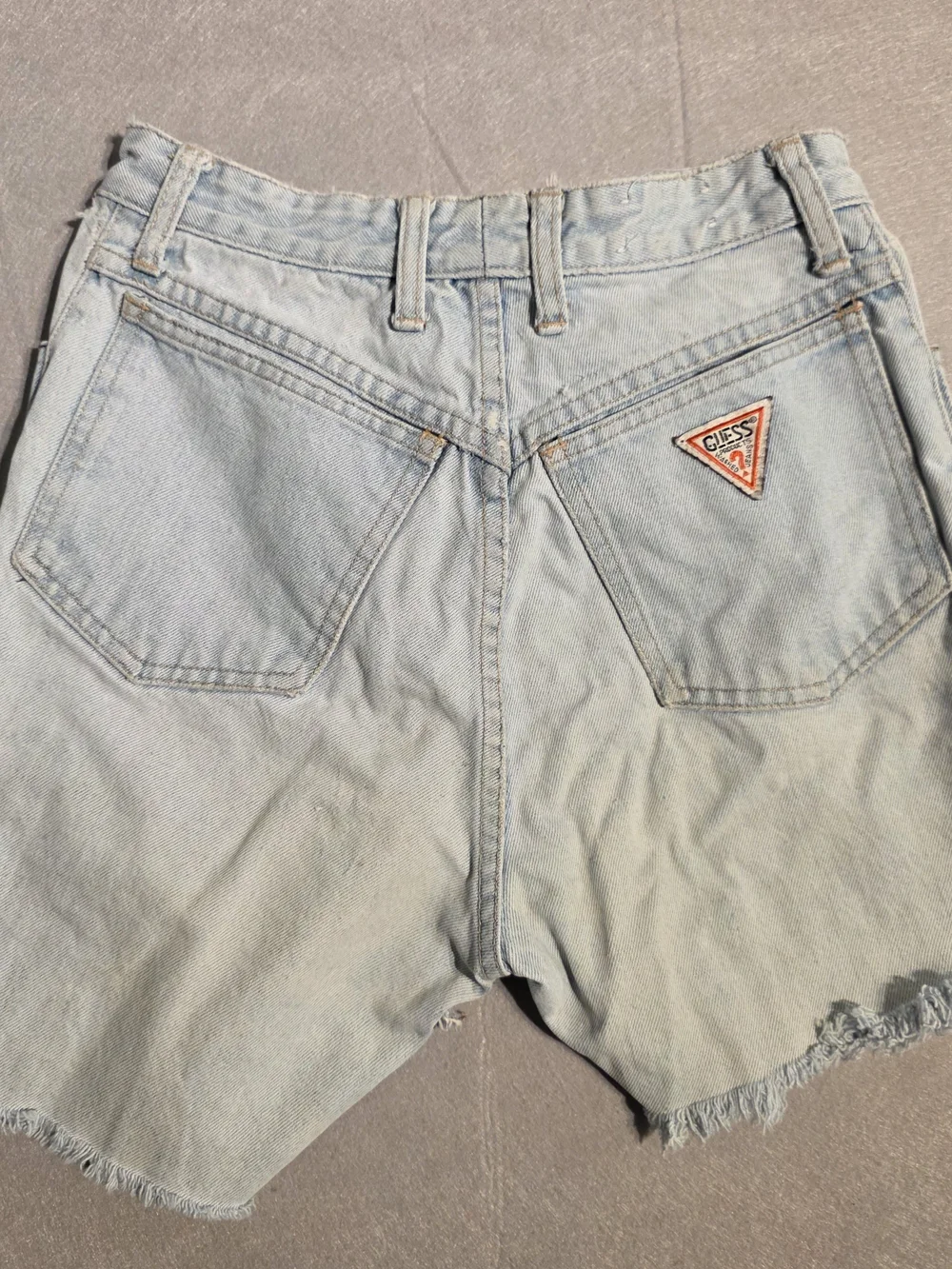 VINTAGE Guess Men's Light Blue Slim Jean Shorts Designed by Georges Marciano